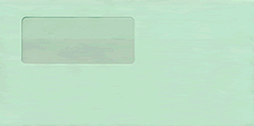 弥生 333108 窓付封筒(グリーン)シールのり付き