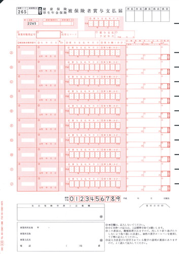 OBC 4139 単票被保険者賞与支払届 100枚