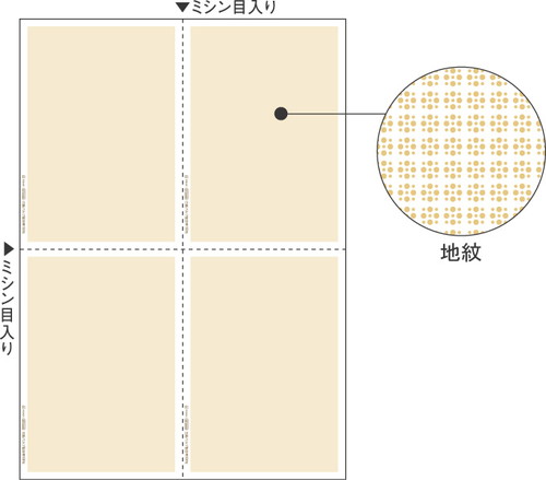 BP2058 マルチプリンタ帳票 A4 地紋 4面